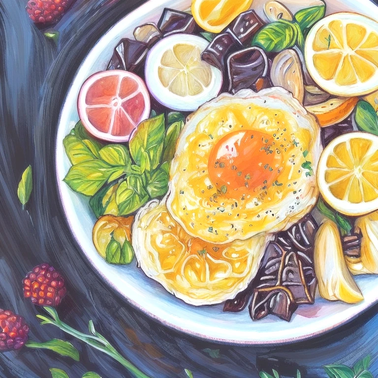 crl_fd6 style, masterpiece, best quality, extremely detailed, detailed background, detailed pastel colors, illustration, watercolor, paint splatter, dripping paint, wine glass, food, chocolate,