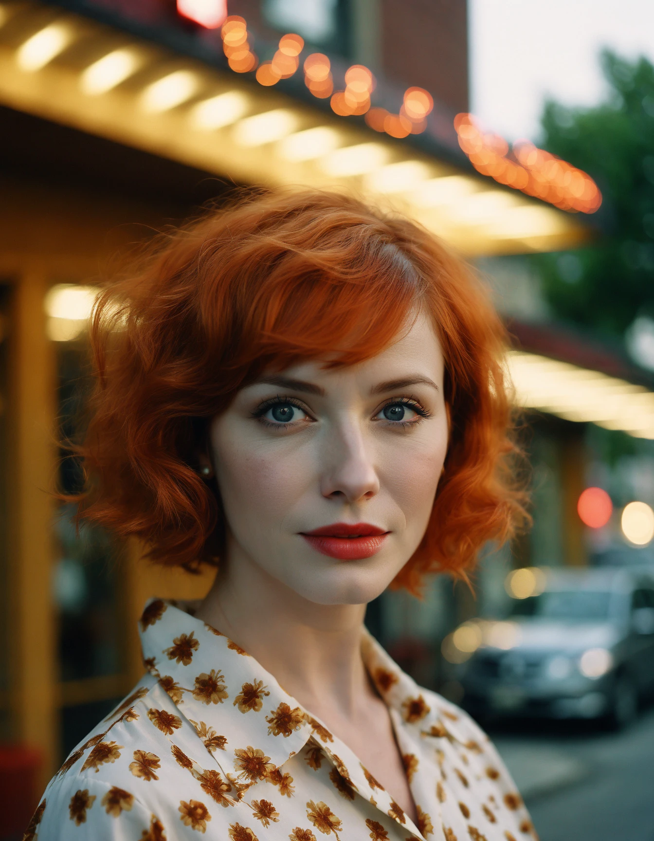 cinematic photo an exquisite portrait photograph, 85mm medium format photo of (((ohwx woman))) with a classic haircut <lora:hendricks_dreambooth_lora_v2b:1> . 35mm photograph, film, bokeh, professional, 4k, highly detailed