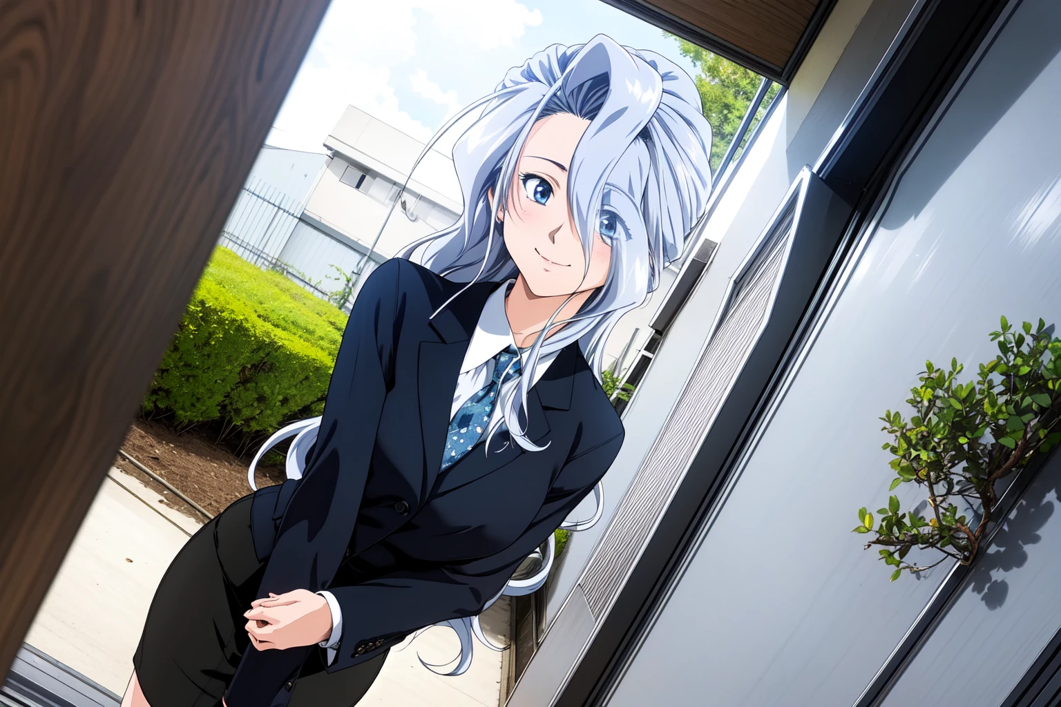 (RAW photo, best quality), 1girl, natural lighting,
<lora:innai_kansen_midou_emiko_v3_2-000002:1>, midou emiko,
suit, shirt, pencil skirt, smile, outdoor,