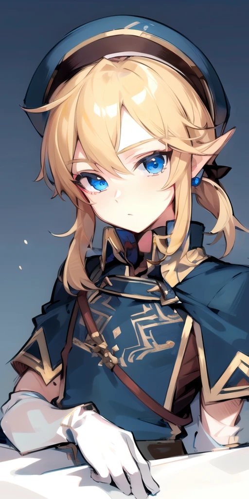(masterpiece), (best quality),
detailed face, 1boy, solo,
royallink, male_focus, hat, blonde_hair, blue_eyes, uniform, looking_at_viewer,  <lora:Link_Royal_Guard_Armor_Set_LoRA:0.8>