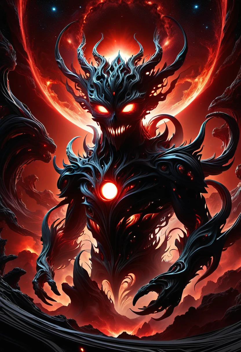 hyper detailed masterpiece, dynamic, awesome quality, DonMN1gh7D3m0nXL red giant, extraterrestrial, stellar evolution, supernova, made of darkness <lora:DonMN1gh7D3m0nXL-v1.1-000008:1>
