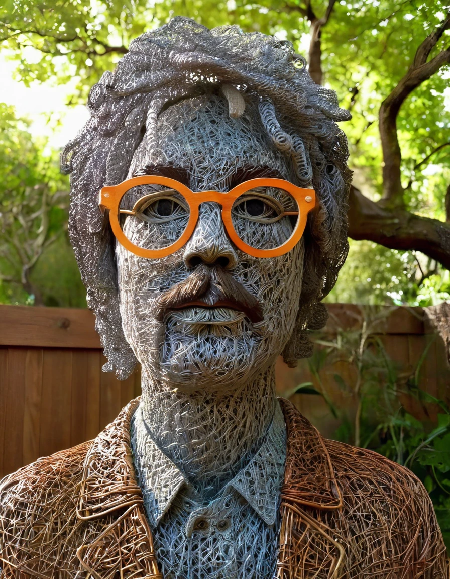 wire sculpture, John Lenon, upper body, glasses, tree, outdoors, 1boy, male focus, watermark, contemporary, cinematic, new classic, great composition, dramatic, elegant, intricate, highly detailed, sharp, artistic color, modern fine detail, inspired, rich light, surreal, open background, iconic, epic, imposing, strong, illuminated, incredible
<lora:WiredXL:1>, , <lora:FILM_PHOTOGRAPHY_STYLE:0.25>