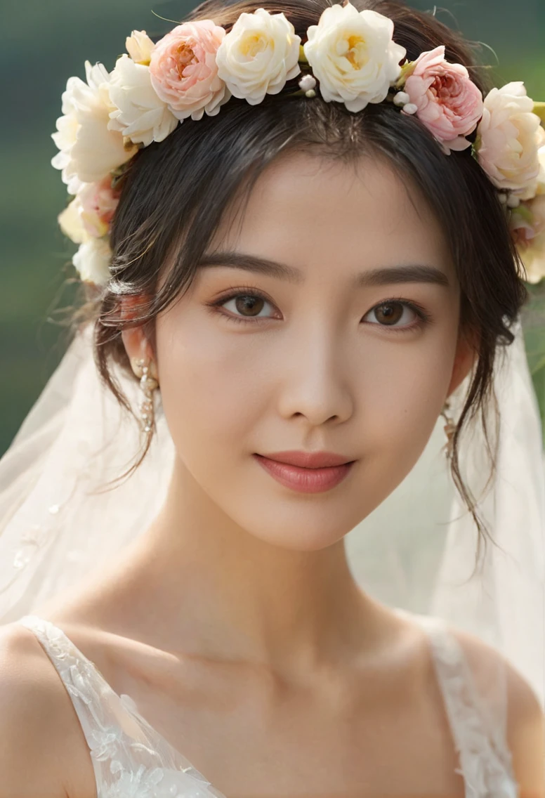 UHD, 4k, ultra detailed, cinematic, a photograph of (masterpiece,best quality,ultra high res:1.1),face_focus,(photo-realistic:1.1),
sweat,1girl,light smile,
looking at viewer,side_light,
<lora:EasyFix>,(overfit style:1.3),
<lora:Vivian_Chow_XL_0_:1>,vivian_chow,Hong Kong actress zhou hui min,jade female leader,(Bohemian_wedding_gown:1.4),(Flower_crown:1.3),(Barefoot_sandals:1.2),, epic, beautiful lighting, inpsiring