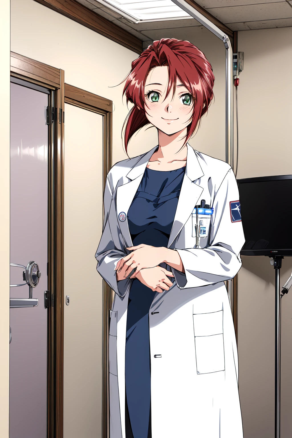 (RAW photo, best quality), 1girl, solo, light smile, hospital, operating room,
<lora:innai_kansen_iimura_manami_v2_2:1>, iimura manami, labcoat,