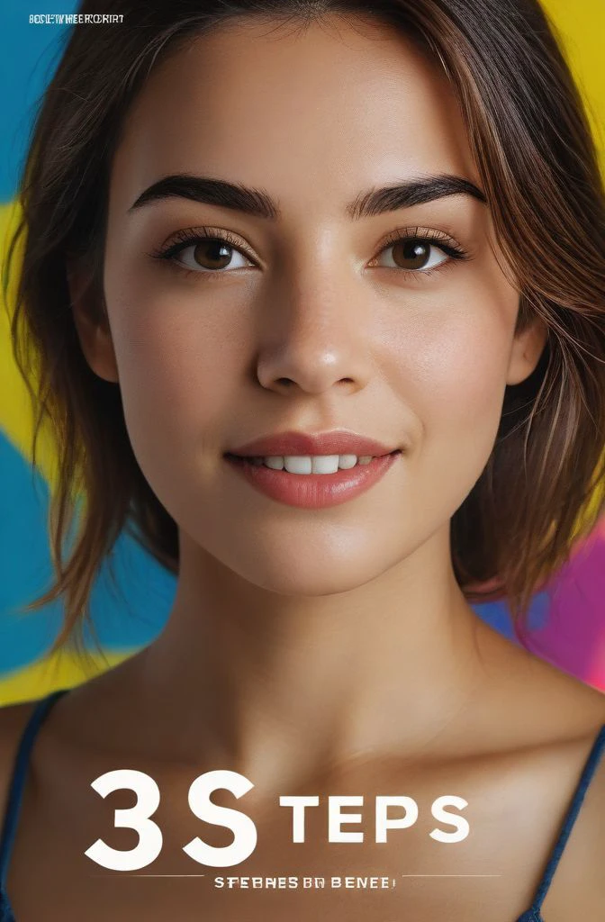 (poster:1.2),(movie poster with title text logo "3\S\T\E\P\S\":1.4), photo of a 1girl upper body, (extremely detailed, realistic, perfect lighting, vibrant colors,intricate details), (freckles:0.5):0.2),high detailed skin, jazzy smile , best quality, masterpiece, highres, absurdres, incredibly absurdres, huge filesize, wallpaper,8K, <lora:add-detail-xl:2> <lora:RMSDXL_Enhance:2.0>, (columbian beauty:1.1)
<lora:sd_xl_dpo_lora_v1:1> <lora:RMSDXL_Photo:1.5> <lora:DetailedEyes_V3:0.75>