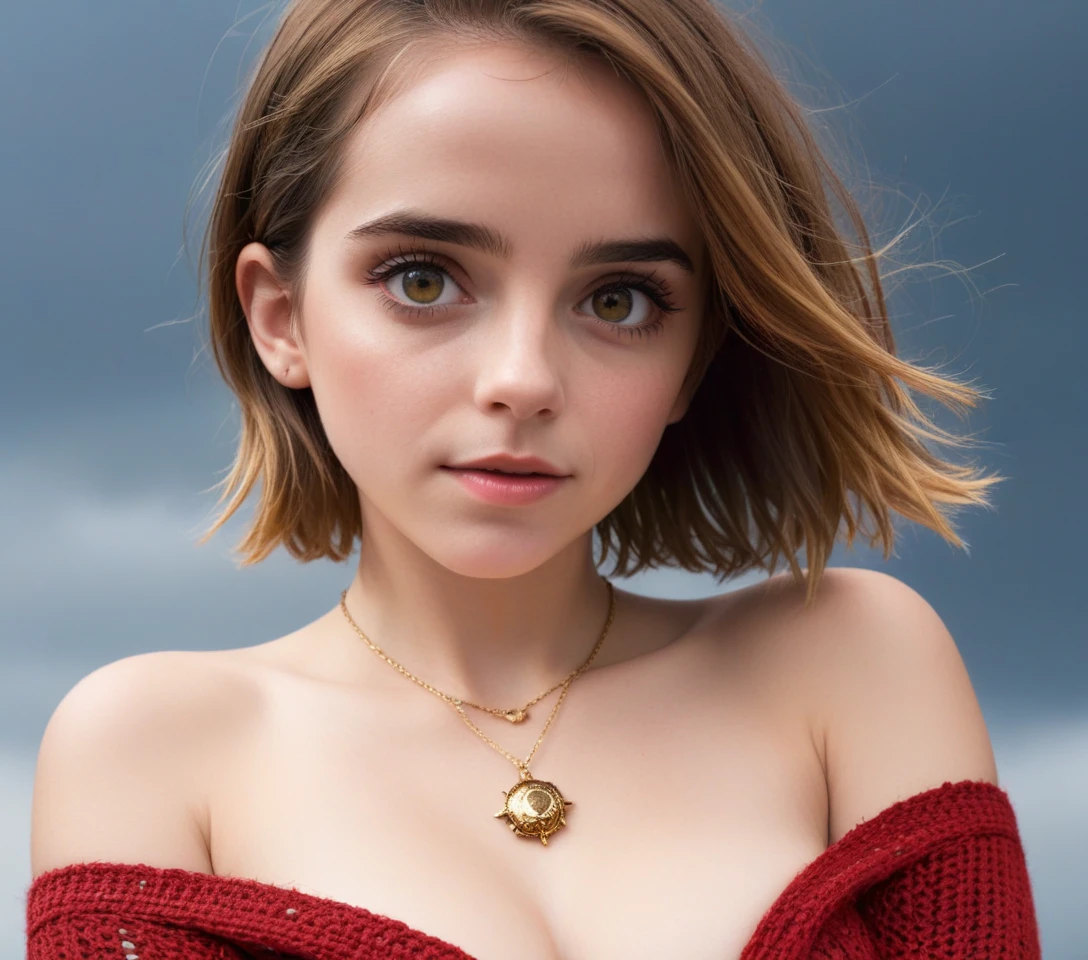 a cute adult 22 year old girlfriend wearing a red see-trough wide crochet off-shoulder sweater ,(skin texture:1.1), (natural:1.2) uneven skin, natural beauty,
(intimate love sensual:1.1) , (big:0.7) eyes, happy,
beautiful face cute nose, sensual pursed lips, chin,(freckles:0.6),
(close up:0.7) , (oily_skin:0.8), imperfect,
whole face,, (emma watson),
sweaty, accessorize,
(tight clothes:1.25),
(sun from behind, glittering lingerie),
wonderful sexy curves peeking side booba,
touching, cloth_pulling, pulling_clothing,
depth of field, leather, metal, metallic, dynamic,
(seductive), raised eyebrow, (downblouse:1.2),intricate, skintight ,touching lightly,
Illuminated, detailed, intricate, sun, rain, clouds,
(assertive and shy),
looking into each others eyes, hugging, (lesbian:1.2), (yuri:1.2),
(long necklace dangling),squeezing , skin texture,
(side-boob:1.2),(protruding nipples:1.25), (stretched top:1.2),
(photo realistic), (masterpiece), high res, highest quality, chromatic lighting, realistic lighting,
(glossy lips:1.2),