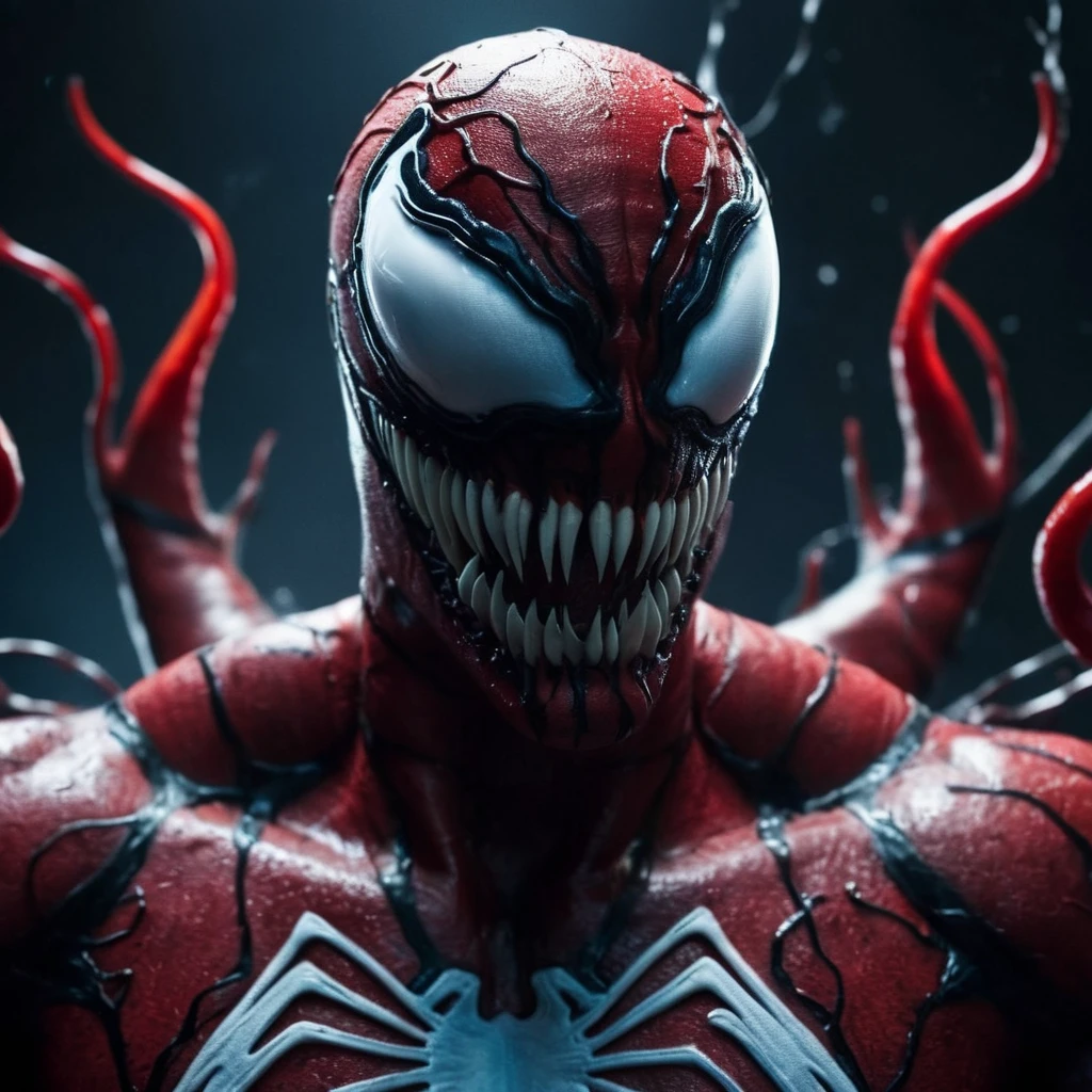 cinematic film still of <lora:Symbiote Style v2:1> detailed sharpened
a drawing of a man with a carnage- man costume Symbiote Style full shot, shallow depth of field, vignette, highly detailed, high budget, bokeh, cinemascope, moody, epic, gorgeous, film grain, grainy