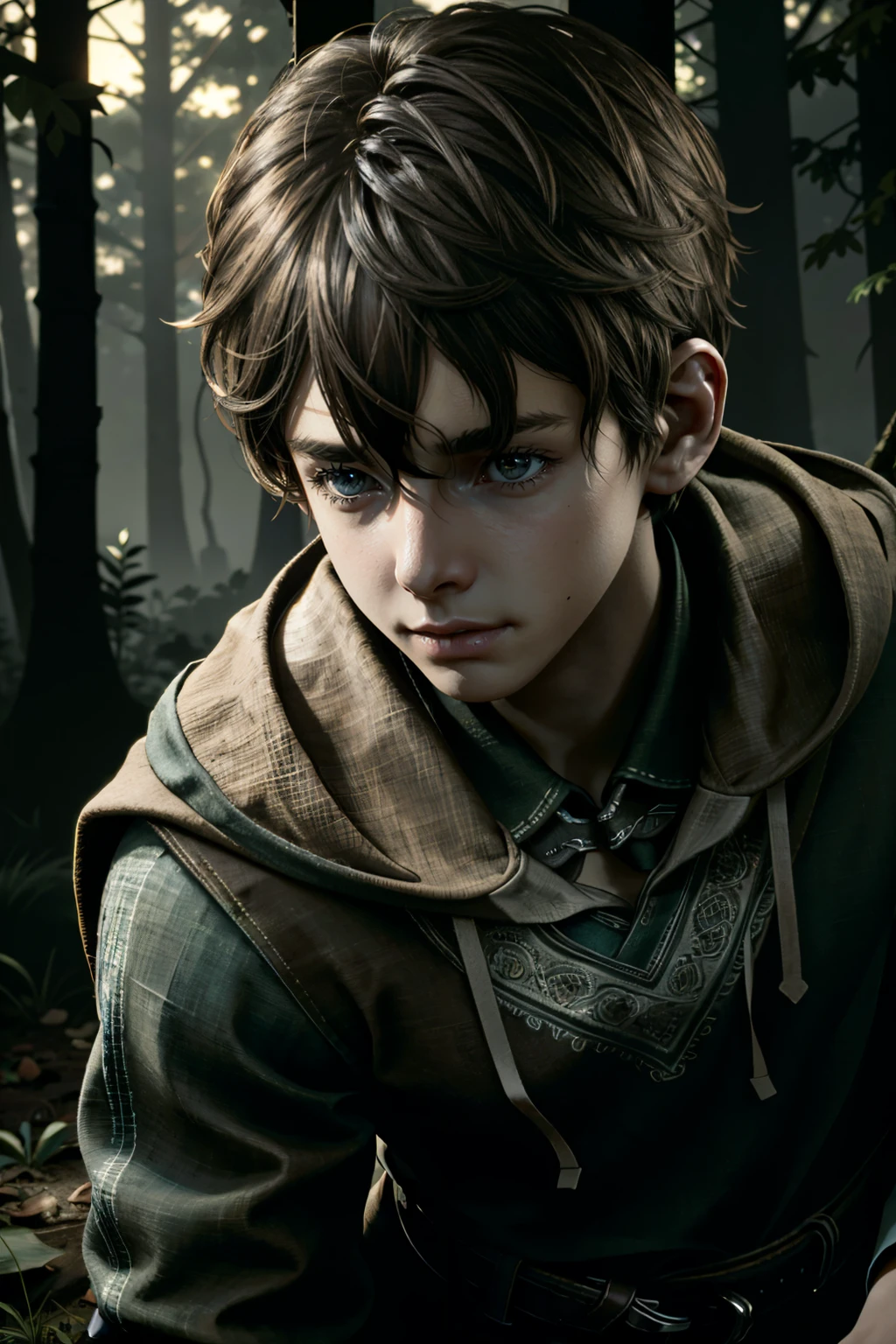 ((ultra detailed, masterpiece, best quality))
<lora:PLucas:0.9>
PLucas, 1boy, solo, brown hair, short hair, dark forest, at night, cinematic lighting