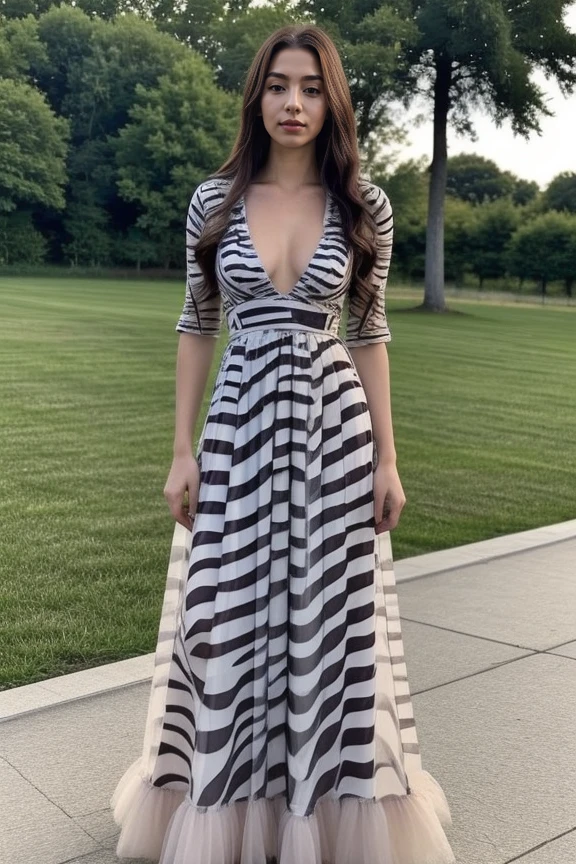 1woman, long hair, realistic, masterpiece, high detailed skin, looking at viewer, outdoor view, solo, full body shot
<lora:Zebra_Long_Dress_By_Stable_Yogi:1>zebra print, long dress