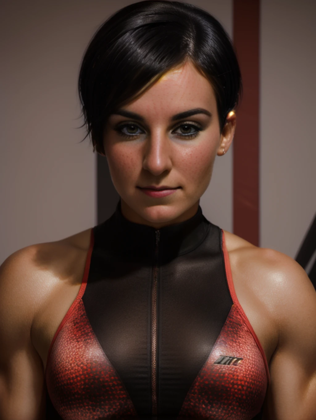 breathtaking  <lora:EmmaV1:1> EmmaV1,breathtaking photography portrait, a woman doing mma, professional portrait, ultra detailed eyes, detailed skin, masterpiece, award-winning, professional, highly detailed