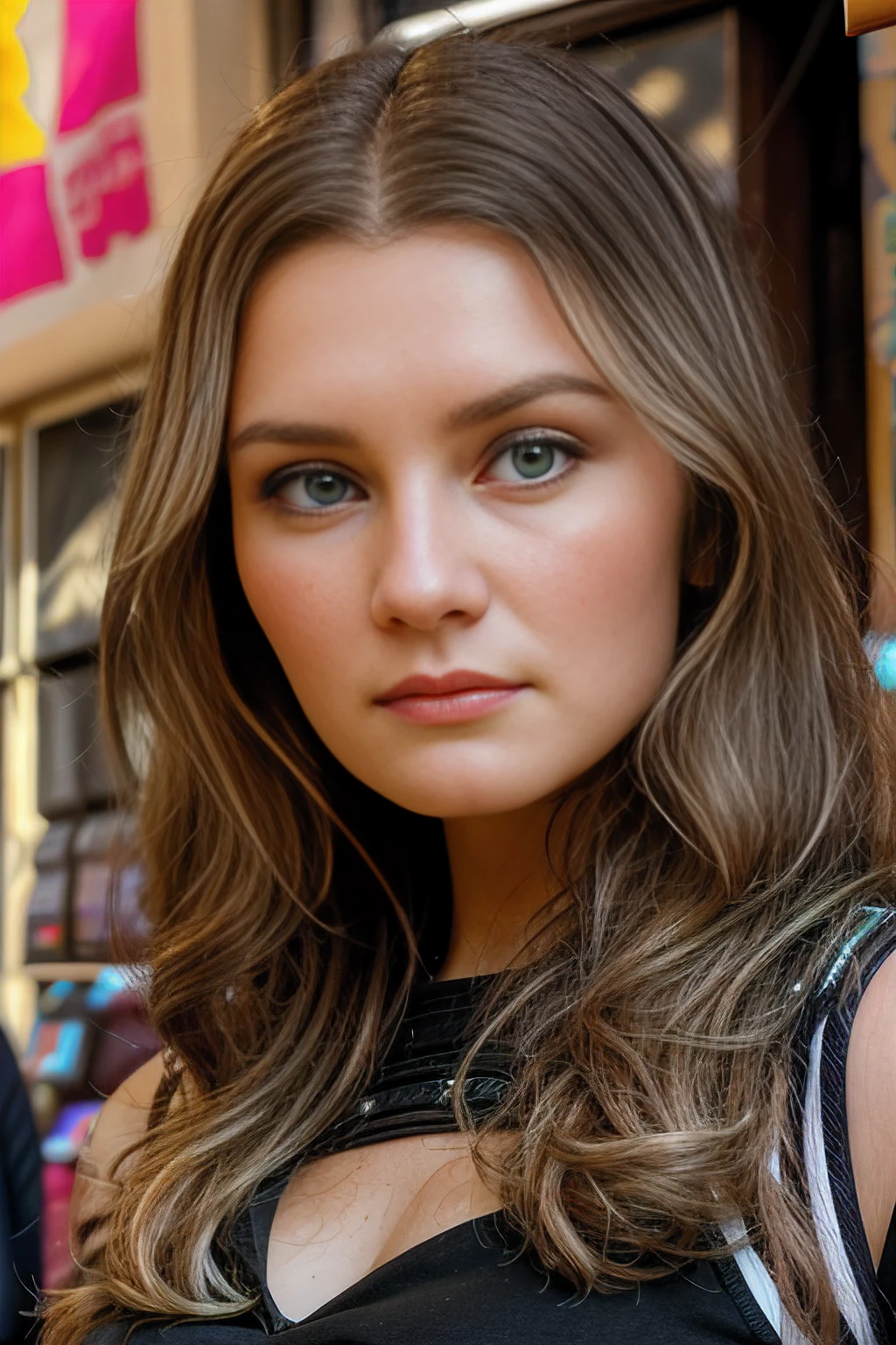 a professional photograph of beautiful 25 year old (4nn4D31v3y woman),as a beautiful journalist,wearing a white sun dress,(medium closeup shot),walking along cobblestone streets in Morocco,shopping at a busy open street market surrounded by shops,shopping for (carpets and crafts:1.3),with colorfully painted doors and metal lattice work and ornate glass windows,sunny skis cast distinct shadows,travel magazine photoshoot,sharp focus,detailed eyes,depth of field,(highly detailed),(HDR),(8k wallpaper),colorful,vivid color,intricately detailed,high contrast,highres,absurdres,hyper realistic,8K UHD DSLR,Fujifilm XT3,taken with (Canon EOS 1Ds camera),35mm film,slightly above angle,exposure blend,extremely intricate,dramatic,(looking at viewer),4k textures,elegant,hyperdetailed,as seen in national geographic magazine,<lora:4nn4D31v3y_17A-000003:1.0>