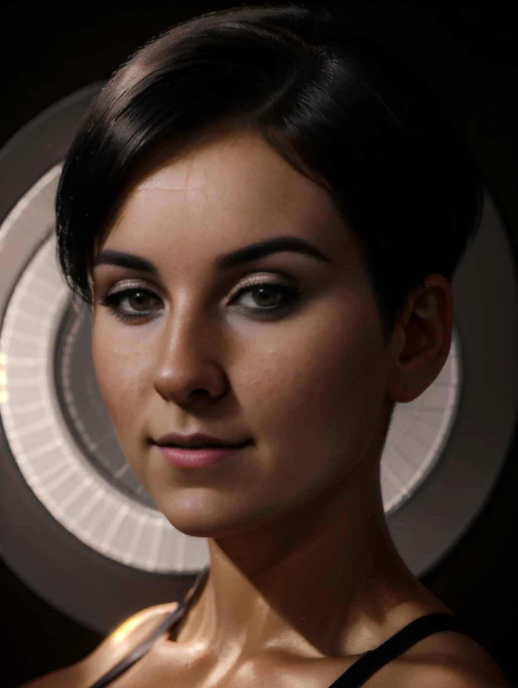 breathtaking <lora:EmmaV1:1> EmmaV1,breathtaking photography portrait, professional portrait, ultra detailed eyes, black background, rim light, rembrandt lightning, detailed skin, masterpiece, award-winning, professional, highly detailed