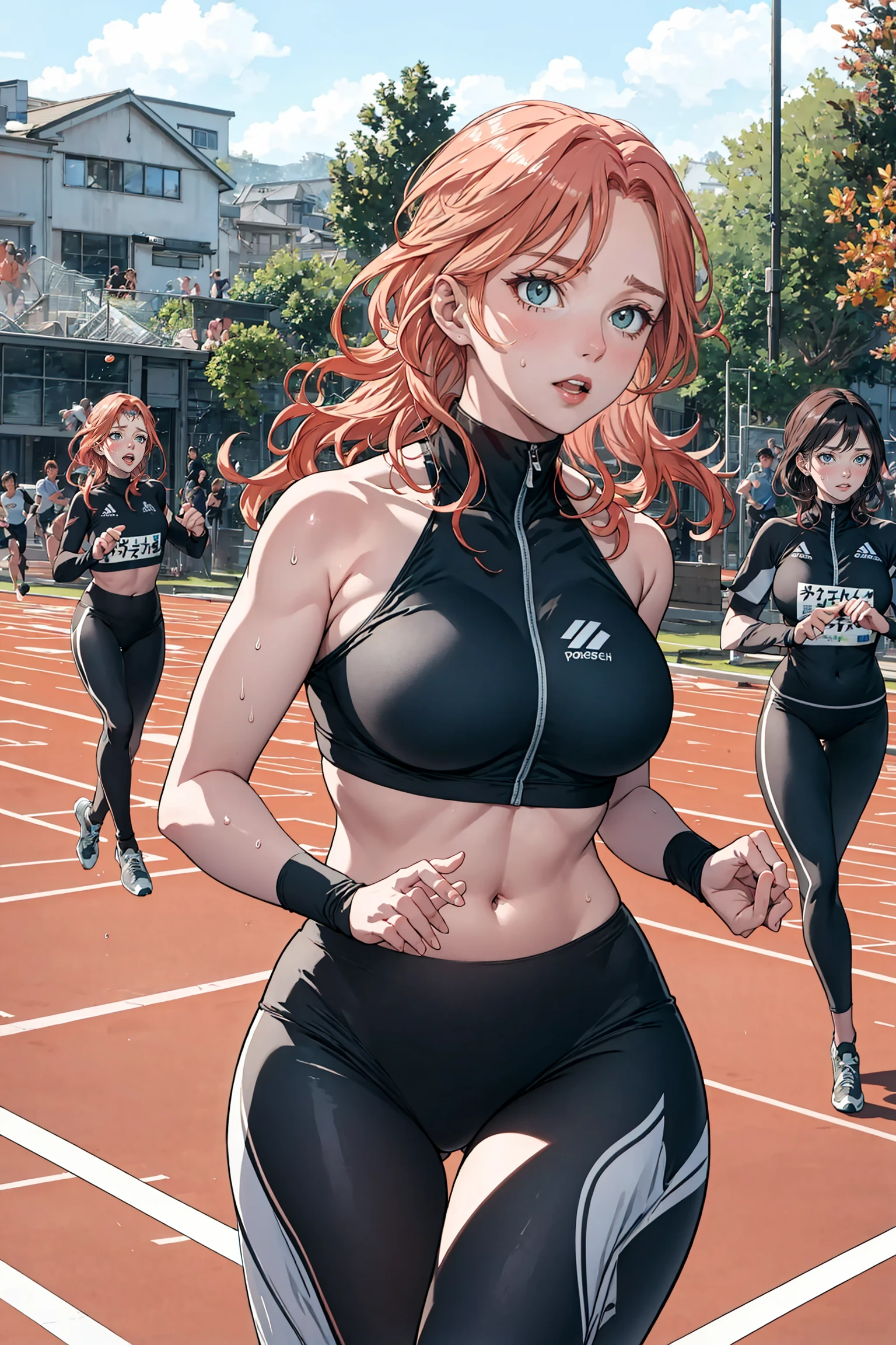 running, track, running_track, running_towards_viewer, 1girl, solo,
BREAK
EPefCornelia, <lora:EPefCornelia-000007:1>,sports_bra, yoga_pants, sportswear, circlet, sweat, sweatdrop, flying_sweatdrops, anime_screencap,
BREAK
(masterpiece:1.5), illustration, 4k, 8k, natural lighting