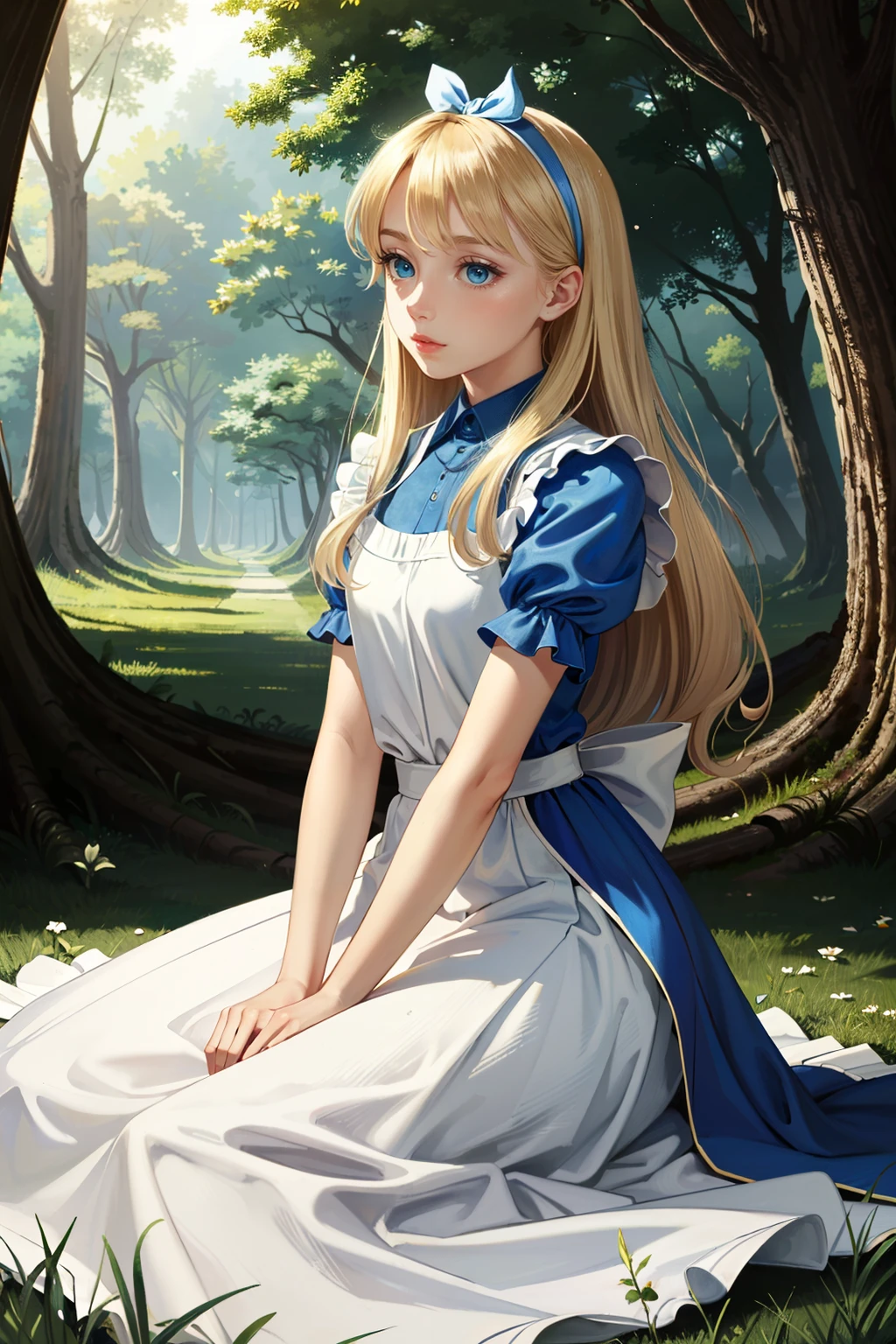 ((ultra detailed, masterpiece, best quality))
<lora:DisneyAlice:0.9>
DisneyAlice, 1girl, solo, long hair, blonde hair, blue eyes, headband, bow, surrounded by vibrant hot air balloons in a serene early morning sky, dressed in retro aviator attire
