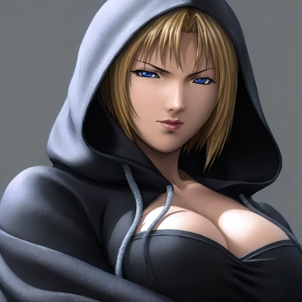 Hyperrealistic art of <lora:Reika Kitami:1.5>
Reika Kitami a low angle shot of a black hoodie caped woman with a big breast is posing , Extremely high-resolution details, photographic, realism pushed to extreme, fine texture, incredibly lifelike
