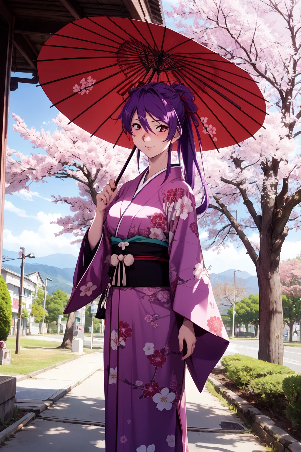 (RAW photo, best quality), 1girl, natural lighting, kimono, sakura tree, paper umbrella, spring, outdoor,
<lora:innai_kansen_miyama_kaori_v2_2-000002:1>, miyama kaori,
