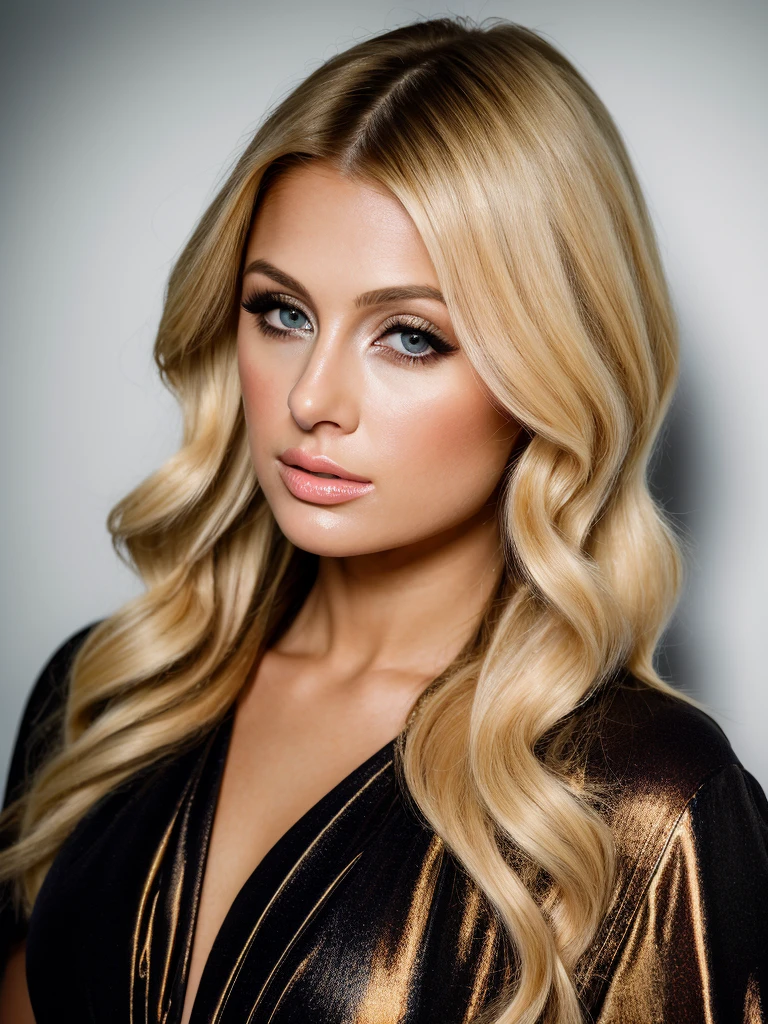 Realistic photo of a beautiful p4r1sh woman,1girl,long hair,breasts,blonde hair,dress,brown eyes,solo focus,black dress,lips,realistic, soft lighting, professional Photography, Photorealistic, detailed, RAW, analog, sharp focus, 8k, HD, high quality, masterpiece<lora:p4r1sh:1.0>