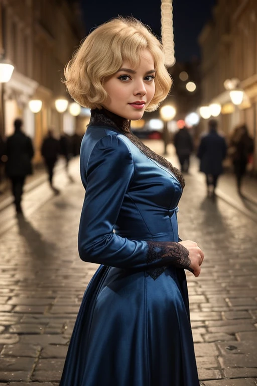 SopH4rTTXV1D,
a beautiful blonde woman posing for masterpiece photo, wearing dark-colored victorian suit, (victorian street at cold winter night ambience:1.2), (walking pose:1.2), smiling at the camera,
(professional photo shooting), (high buget photo), (extremely detailed face), (flawless skin), (model pose), (make-up),
(natural light), (high quality photography), (promottional image,), (intricate details), (8k), (HDR), (sharp focus), (close up portait)
