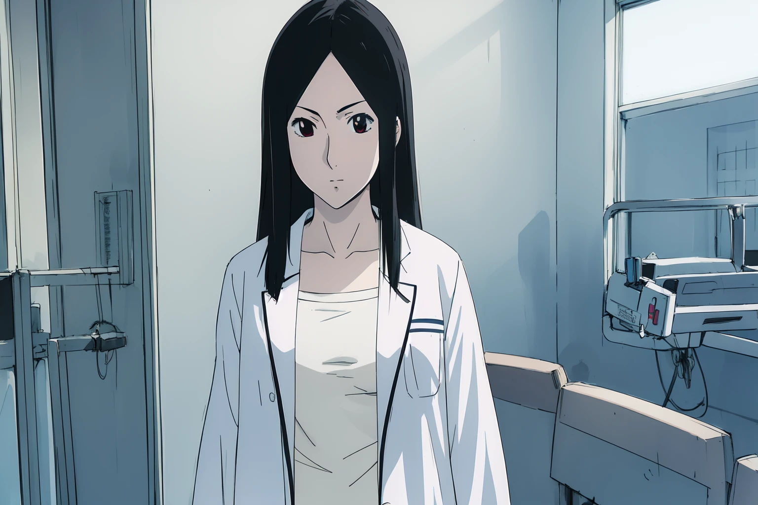 (RAW photo, best quality), 1girl, natural lighting, solo, upper body, hospital,
<lora:ray_kasugano_animation_v2_2-000003:1>, ray kasugano, labcoat,
