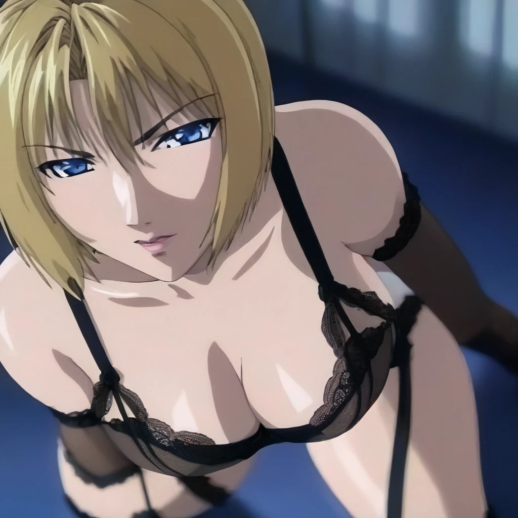cinematic film still of <lora:Reika Kitami:1.5>
Reika Kitami a high angle full shot of a blonde woman in a lingerie and stockings posing Anime Manga Girl, shallow depth of field, vignette, highly detailed, high budget, bokeh, cinemascope, moody, epic, gorgeous, film grain, grainy