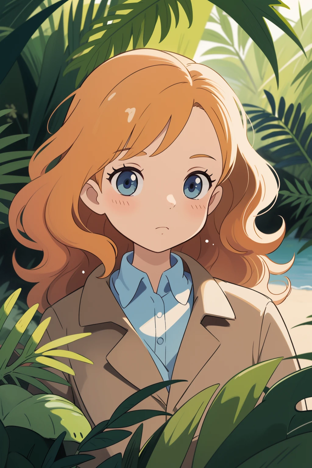 girl, beach waves, (girl portrait:1.2), Cardigan Coat , (masterpiece, best quality:1.6), ponyo, Foggy conditions, Rainforest, composing music, arcanist,