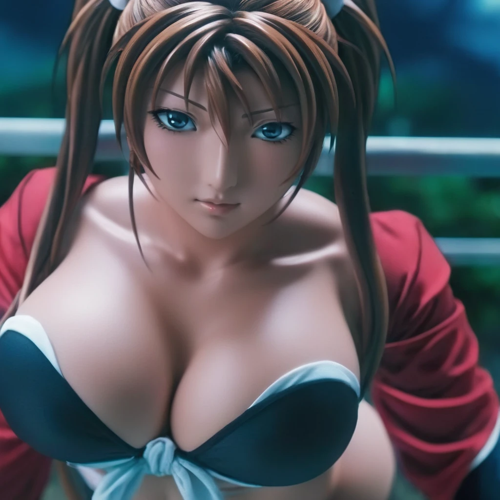 cinematic film still of  <lora:Kurumi Imari:1.5>
Kurumi Imari a woman with a big breast is posing and staring at camera Anime Manga Girl, shallow depth of field, vignette, highly detailed, high budget, bokeh, cinemascope, moody, epic, gorgeous, film grain, grainy