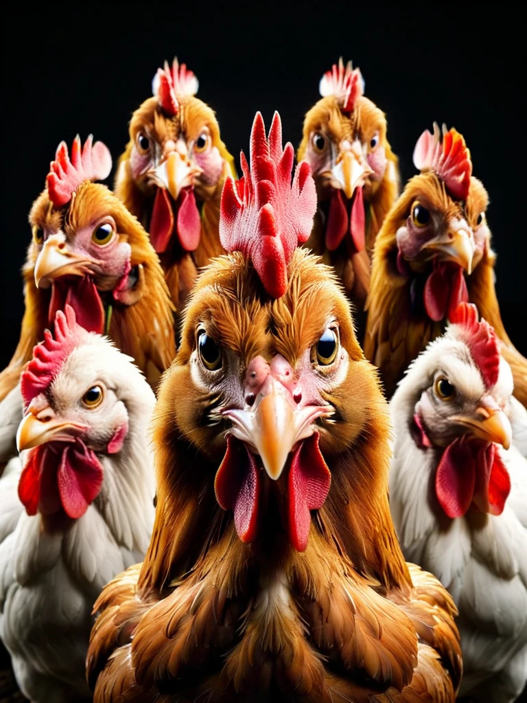 a bunch of chicken ral-symetrical <lora:ral-symetrical:1>