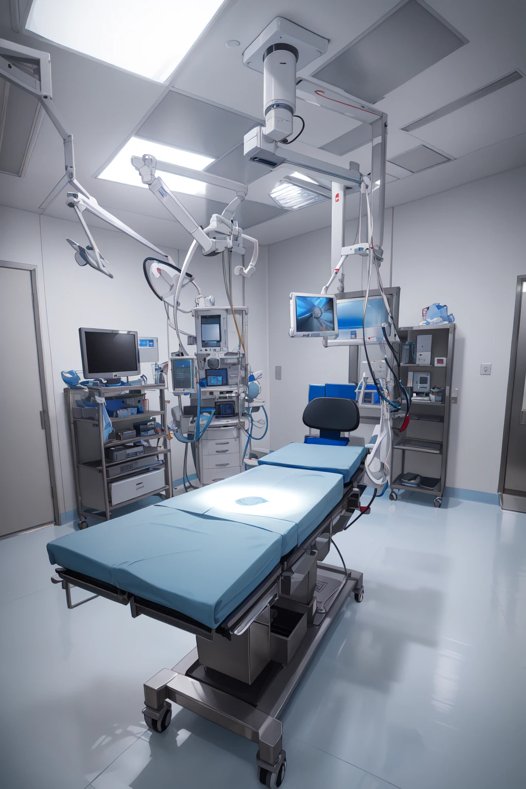 (RAW photo, best quality), indoor, empty, <lora:ConceptOperatingRoomSD0_0:1>, modern operating room,