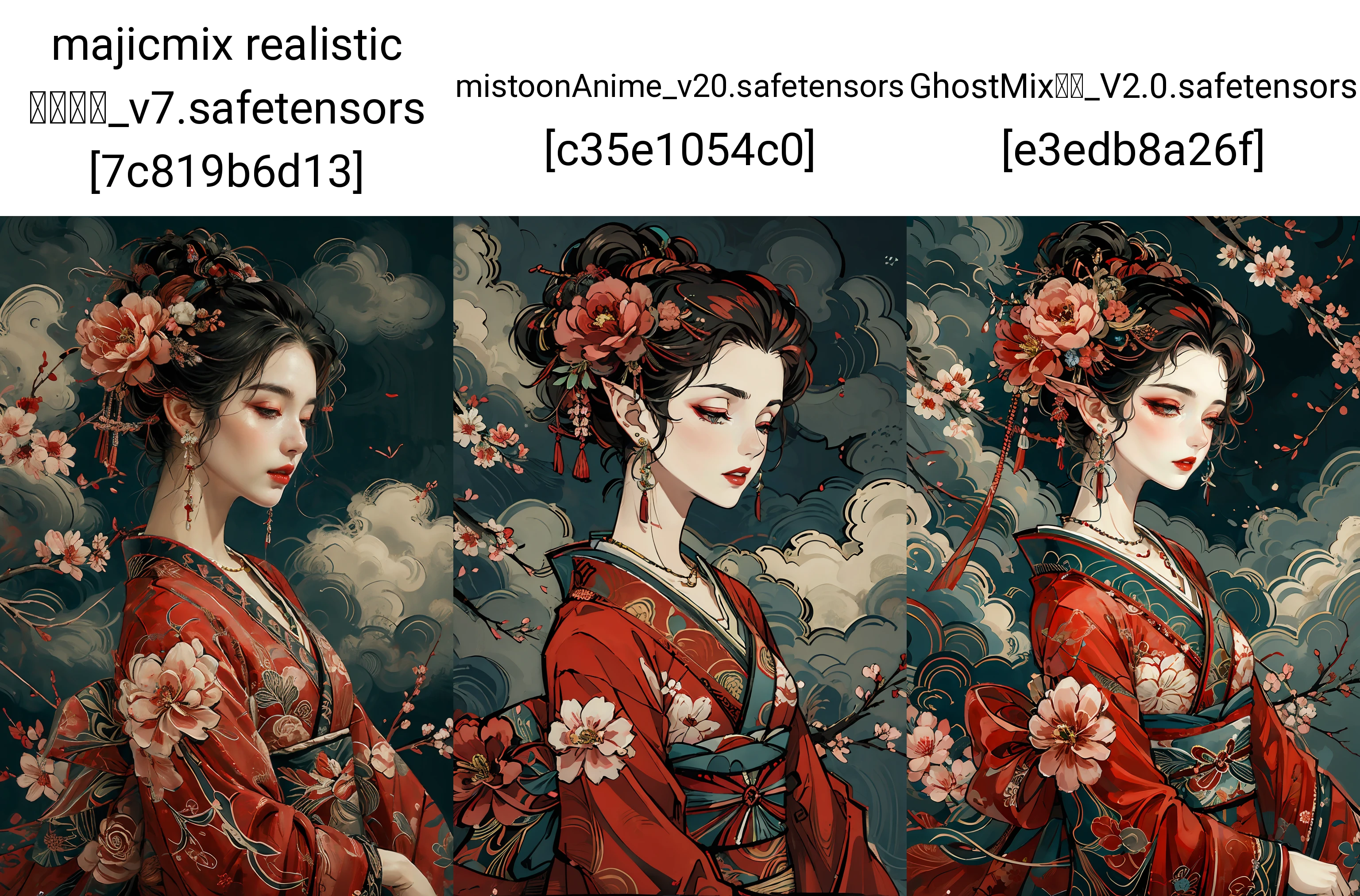 <lora:gongbi1.2-000006:0.8>,1girl, solo, jewelry, flower, hair ornament, earrings, black hair, kimono, makeup, japanese clothes, hair flower, sash, eyeshadow, red lips, necklace, red kimono, upper body, pointy ears, obi, peony \(flower\), lipstick, branch, floral print, half-closed eyes, kanzashi, pink flower, parted lips, pale skin,gongbi, masterpiece,best quality,highres,8k uhd,