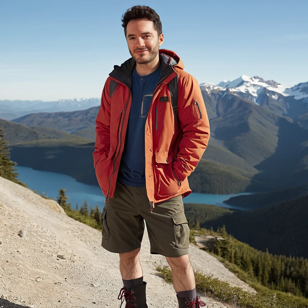 (RAW photo:1.4), (realistic:1.4) BREAK
<lora:jordan_maron:0.9> jordan maron BREAK
looking at viewer, smirk BREAK
fleece-lined parka, thermal shirt, cargo shorts, hiking boots