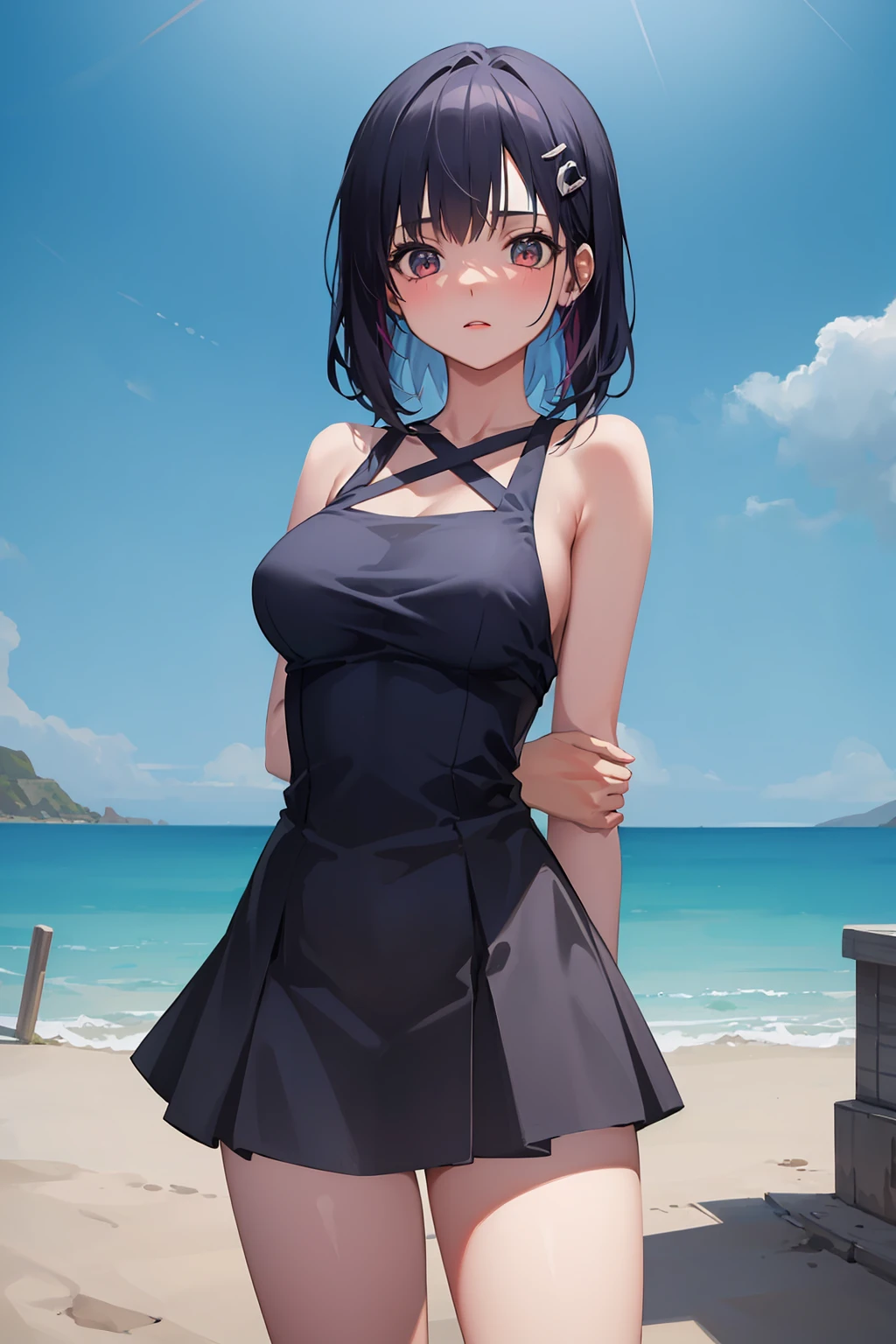 ((((ultra illustrated style:1.0)))),best quality,best animated,masterpiece,ray tracing, global illumination,1girl, solo, outdoors, standing, standing, arms behind back,cowboy shot,
<lora:arm grab hands behind-000007:0.6>