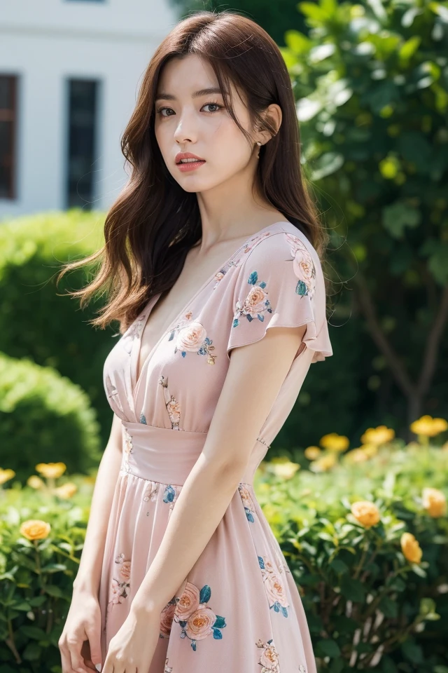 1girl,
best quality,masterpiece,illustration,an extremely delicate and beautiful,CG,unity,8k wallpaper,Amazing,finely detail,masterpiece,official art,extremely detailed CG unity 8k wallpaper,incredibly absurdres,huge filesize,ultra-detailed,highres,extremely detailed,beautiful detailed girl,realistic,full frontal,light contrast,<lora:Han Hyo joo:0.8>,(Floral_summer_dress:1.5),