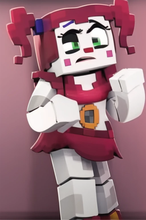 <lora:babymc-09:1> babymc,  simple pink background, full body,  <lora:cah-09:1> cah