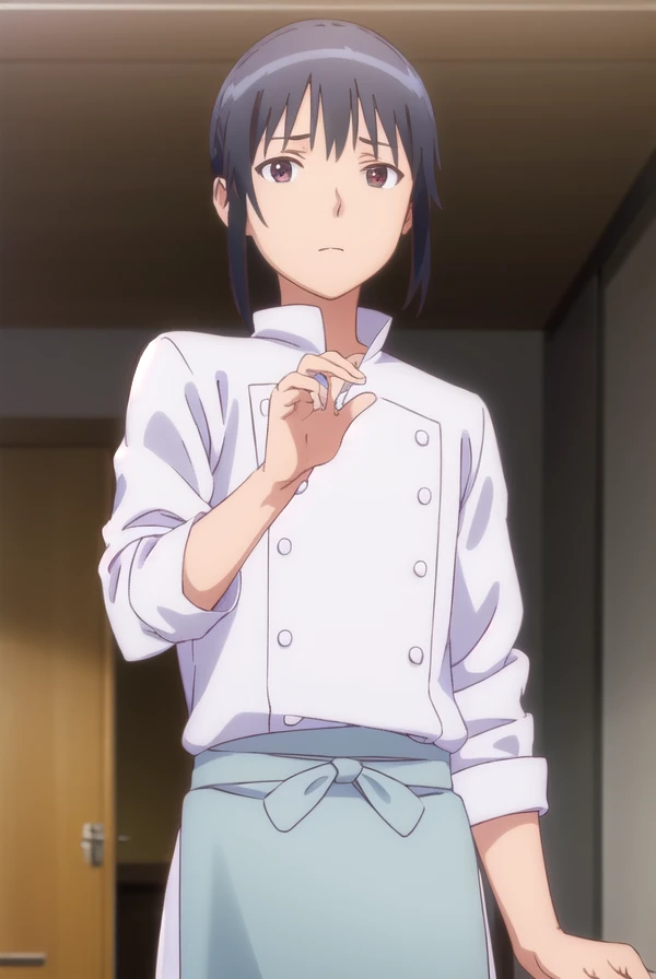 masahiroadachi, <lora:masahiro adachi s1-lora-nochekaiser:1>,
masahiro adachi, black hair, (brown eyes:1.3), ponytail, male focus,
BREAK apron, chef,
BREAK indoors, restaurant,
BREAK looking at viewer, (cowboy shot:1.5),
BREAK <lyco:GoodHands-beta2:1>, (masterpiece:1.2), best quality, high resolution, unity 8k wallpaper, (illustration:0.8), (beautiful detailed eyes:1.6), extremely detailed face, perfect lighting, extremely detailed CG, (perfect hands, perfect anatomy),