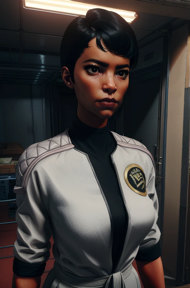 wenjieevans,black hair,short hair,black eyes,
white pants,white jacket,
standing,upper body,
facility,lab,
(insanely detailed, beautiful detailed face, masterpiece, best quality),solo,<lora:WenjieEvans:0.8>,