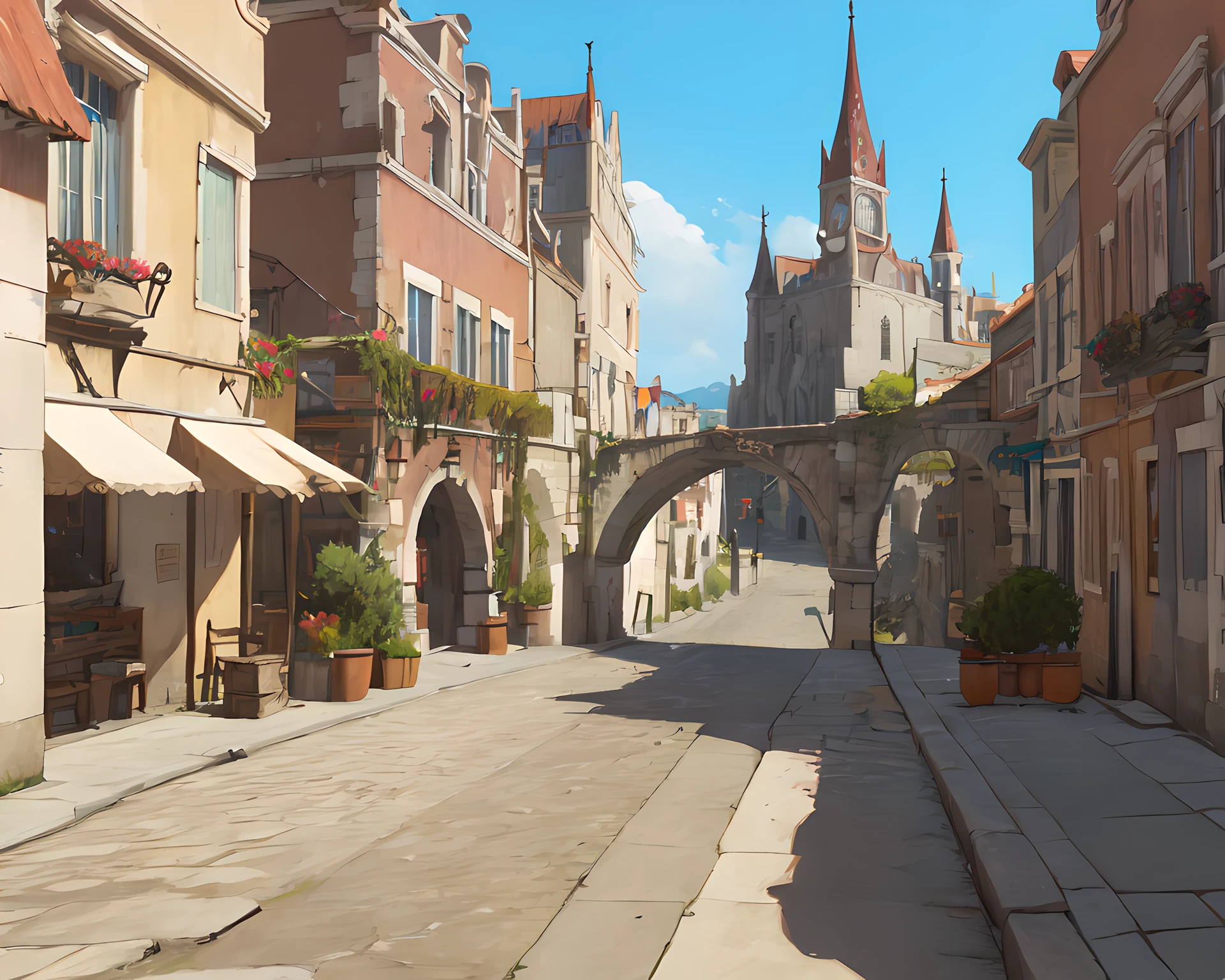 (masterpiece:1.2, best quality:1.2, high resolution), beauclair, city, background, <lora:Beauclair-03:0.7>