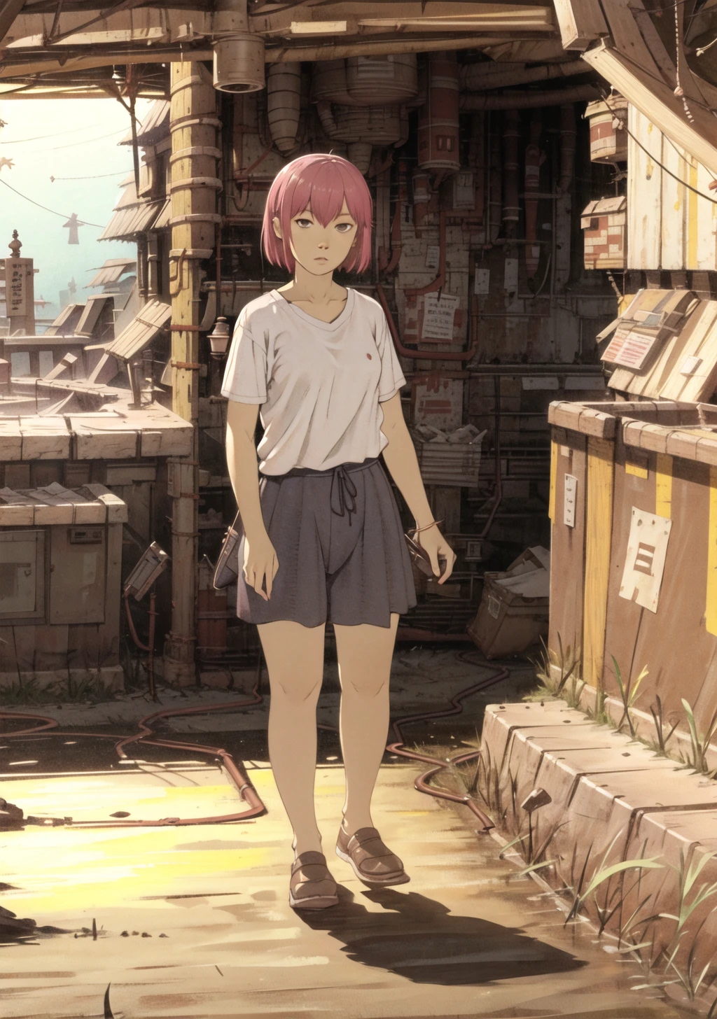 8k,absurdres, highres, ultra detailed, masterpiece, sharp shading,under ground,Tatsuyuki
(solo:1.2),1girl,masterpieceï¼<lora:æé¨ä¼å:1> <lora:lora:1>