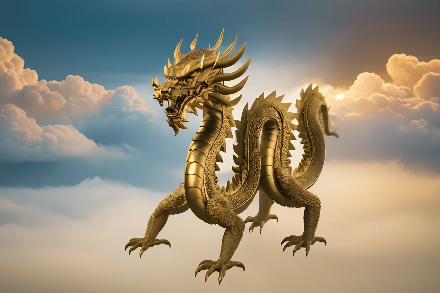 chinesedragon,golden dragon,full body,dragon,no humans,eastern dragon,cloud,sky,glowing eyes,open mouth,fangs,(fly in the sky:1.4),cloudy sky,dragon claw,bristles,(dragon has four legs:1.4),<lora:AgainChineseDragon_v1:0.8>,<lora:ChineseDragon_v1:0.4>,