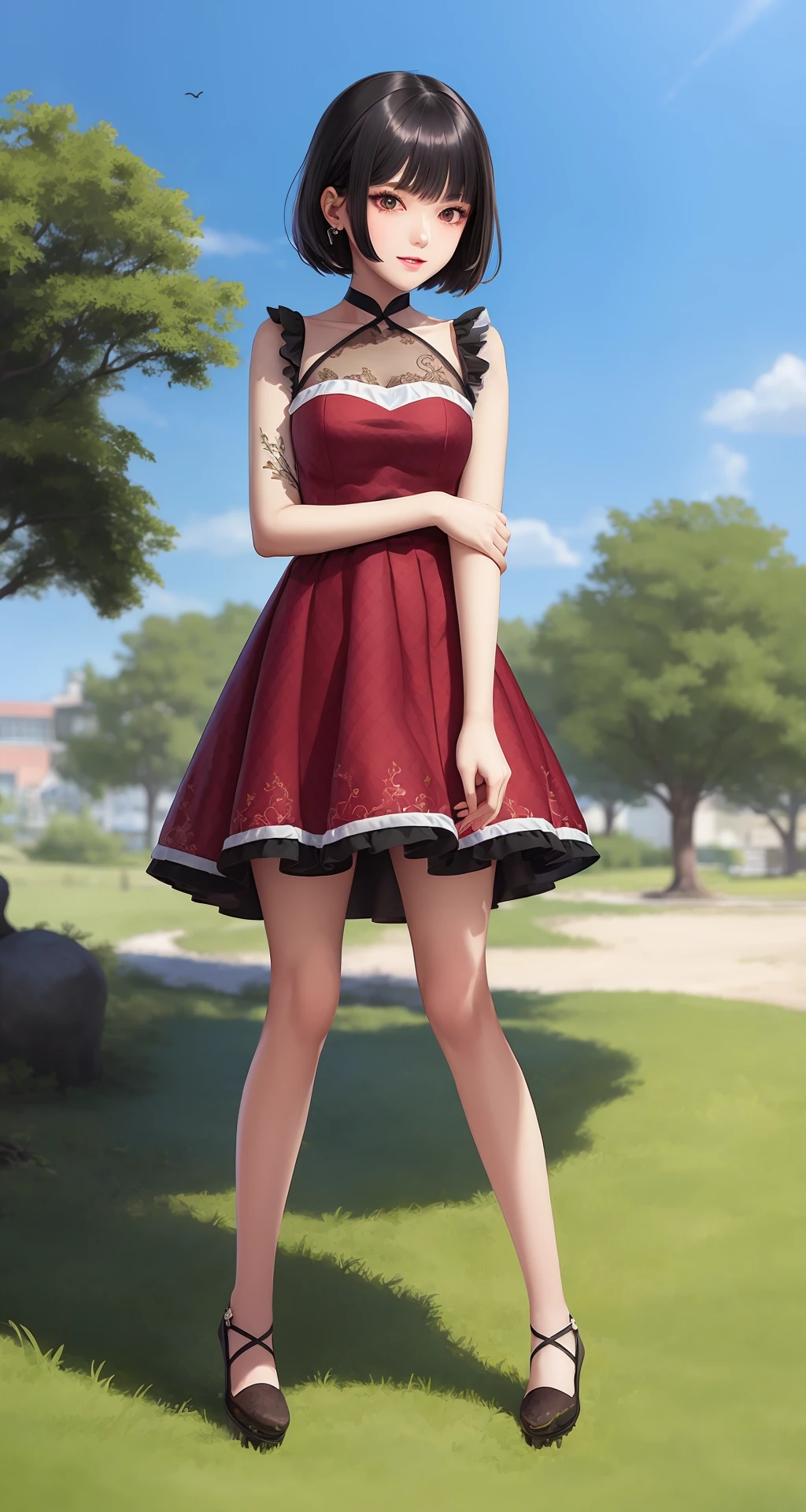 ((((ultra illustrated style:1.0)))),best quality,best animated,masterpiece,ray tracing, global illumination,1girl, solo, full body, looking at viewer, outdoors,
<lora:right arm grab-000007:0.9>