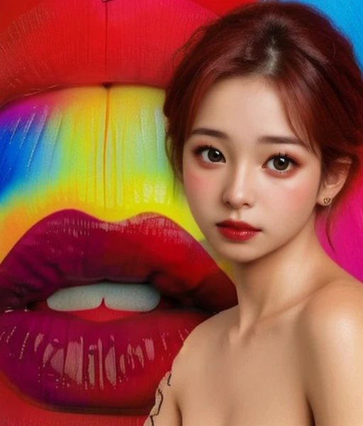 1girl,lip,colorful,<lora:lips:1>,realistic,