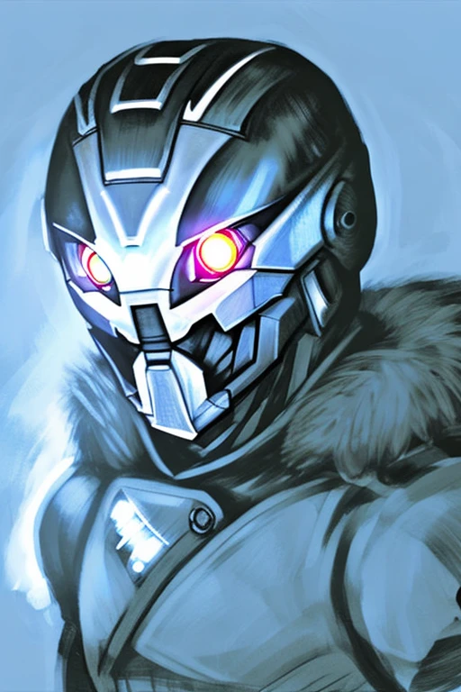 <lora:DestinyExo:0.85> dexo, glowing eyes, male focus, helmet, 1boy,