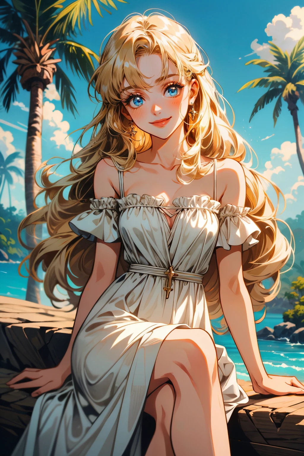 ((ultra detailed, masterpiece, best quality))
<lora:DisneyAurora:0.9>
DisneyAurora, 1girl, bird, blonde hair, long hair, blue eyes, smile, bikini, leaning forward with hands on knees, beach, sunrise