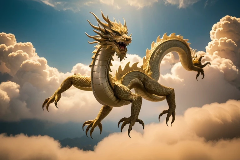 chinesedragon,white dragon,full body,dragon,no humans,eastern dragon,cloud,sky,glowing eyes,open mouth,fangs,(fly in the sky:1.4),cloudy sky,dragon claw,bristles,(dragon has four legs:1.4),<lora:AgainChineseDragon_v1:0.4>,<lora:ChineseDragon_v1:0.4>,