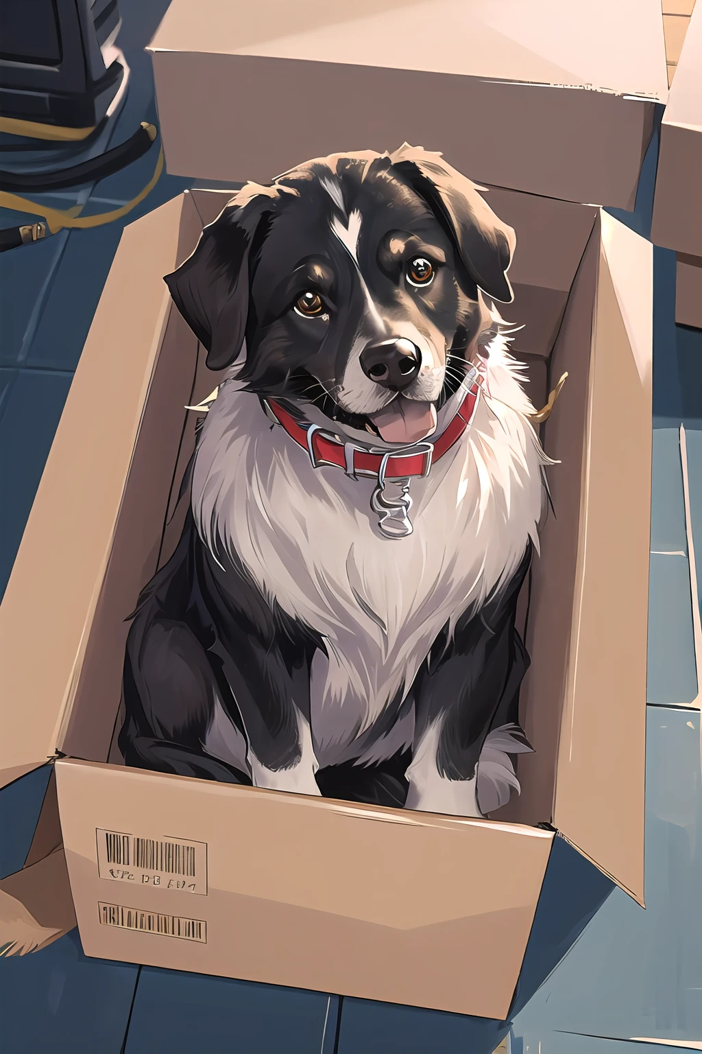 solo, masterpiece, hires,high resolution,best quality,in box, in container, insidebox, boxrelaxed, dog, sitting, puppy, inside cardboard box, box with dog treats
<lora:insidebox v1.1:0.7>