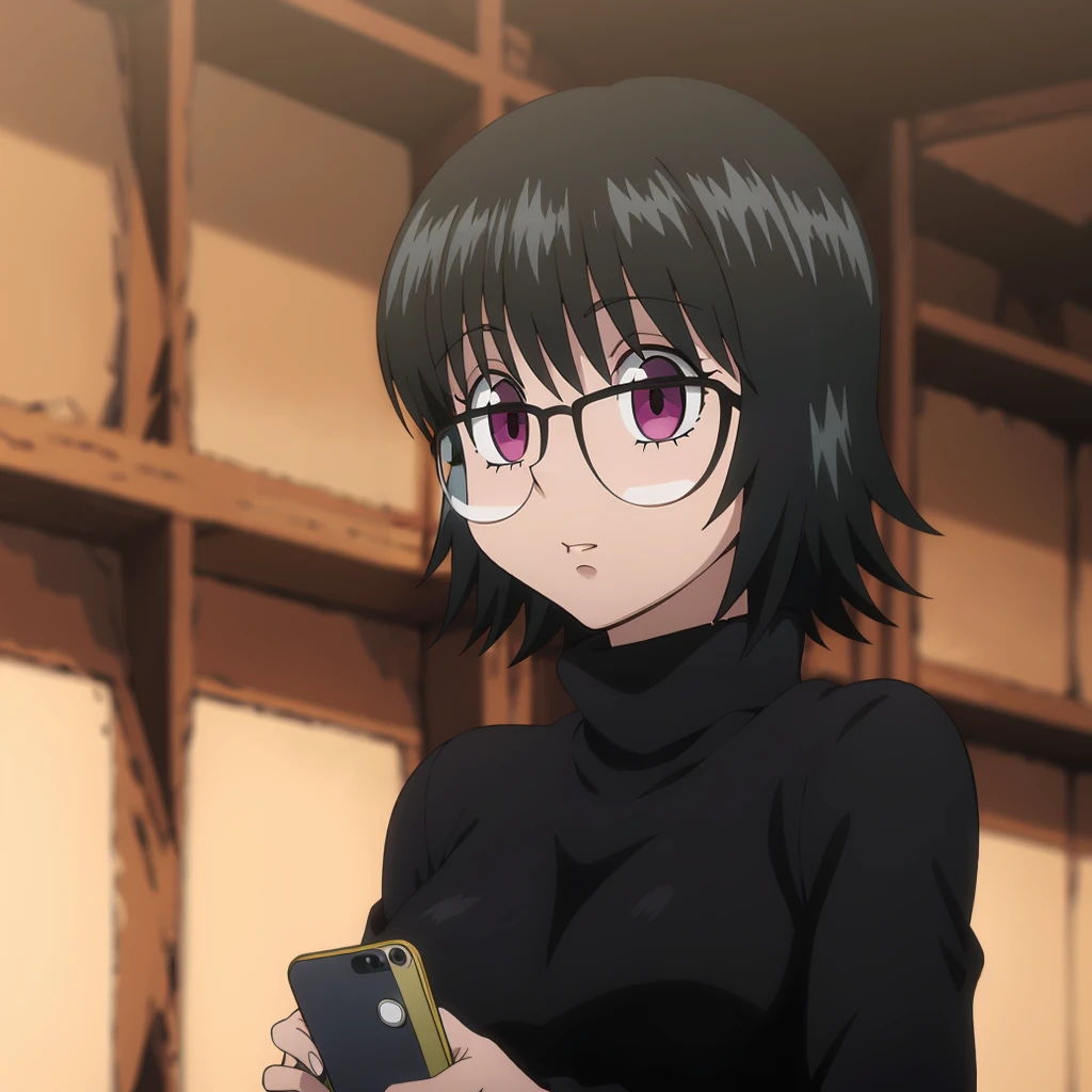 <lora:ShizukuMurasaki002:0.7>,
ShizukuMurasaki,1girl,
turtleneck sweater,black sweater,