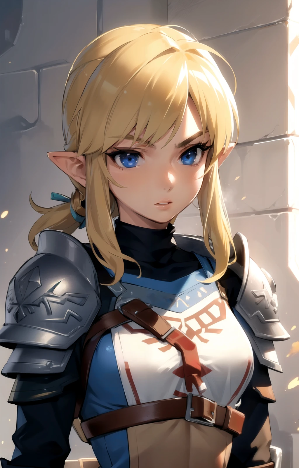 (masterpiece), (best quality),
detailed face, 1girl, solo,
soldierlink, male focus, upper body, boobs,<lora:LinkSoldier:0.5>