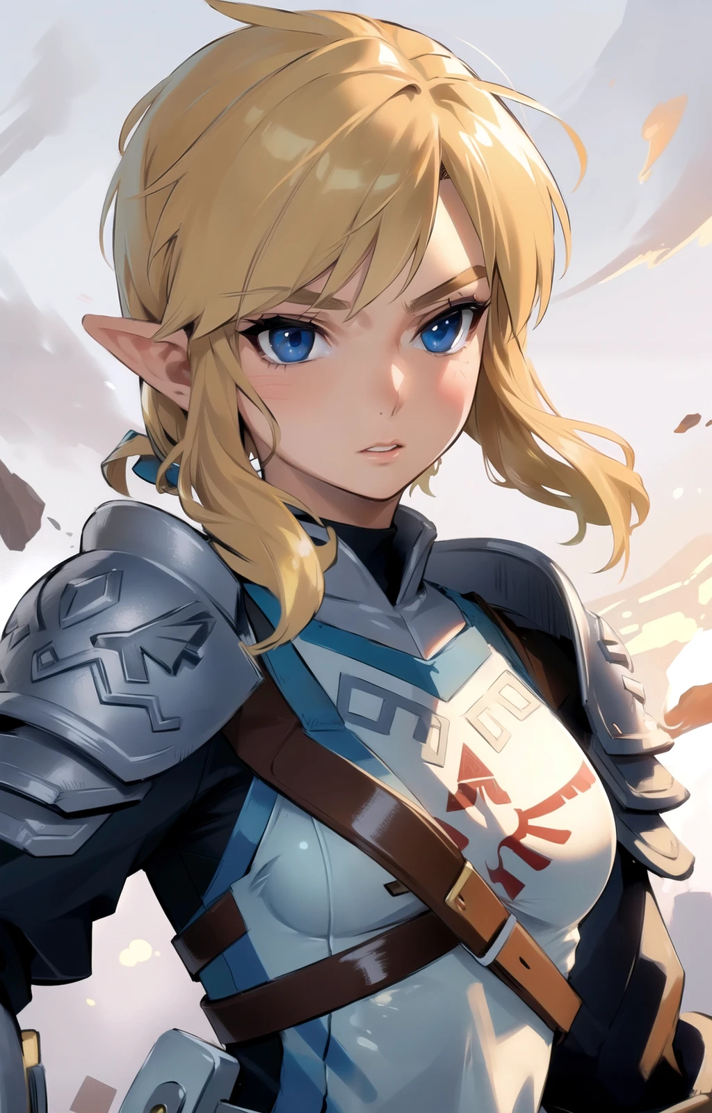 (masterpiece), (best quality),
detailed face, 1girl, solo,
soldierlink, male focus, upper body, boobs,<lora:LinkSoldier:0.6>