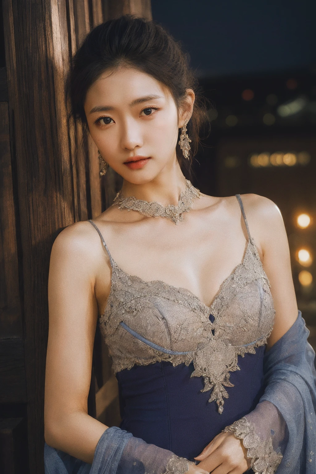 (8k, Best quality, Masterpiece),Super Detail,(High detail skin),
A girl,night,photo shoot,
((intricate_detail)),((finely_detailed)),fine_fabric_emphasis,((glossy)),sfw,fine clothed,<lora:FUJICOLOR Super HR 100:1.3>,