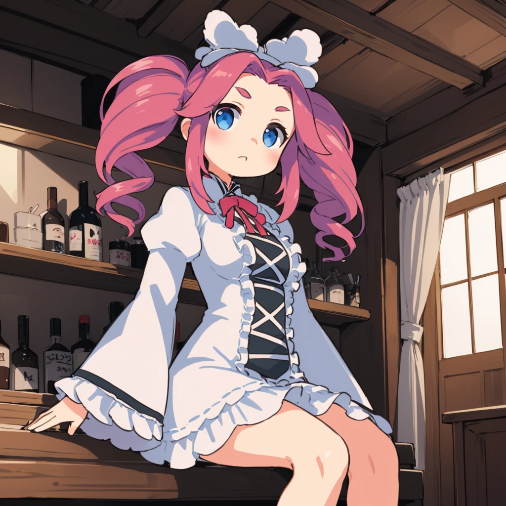 <lora:ShikokuMetan008:0.7>,
ShikokuMetan,1girl,solo,
twin drill hair,
white dress,wide_sleeves,sitting,