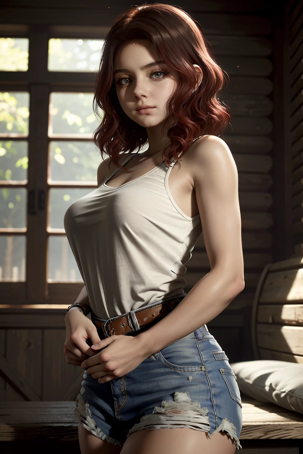 ((ultra detailed, masterpiece, absurdres))
<lora:QuarryAbigail:0.9>
QuarryAbigail, 1girl, solo, red hair, brown eyes, cowboy shot